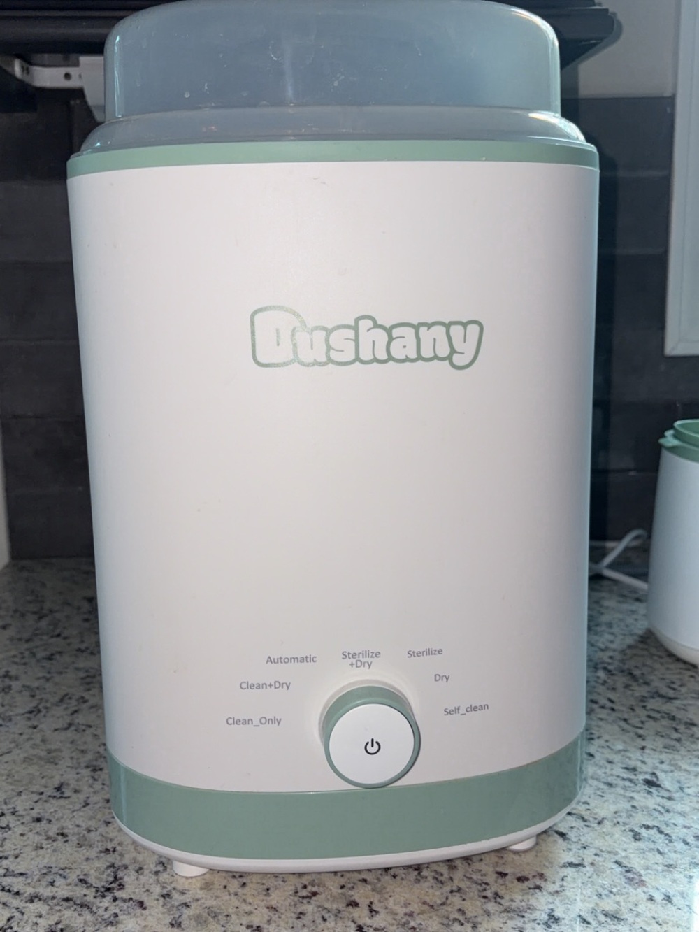DUSHANY White and Mint Baby Bottle Washer/Dryer